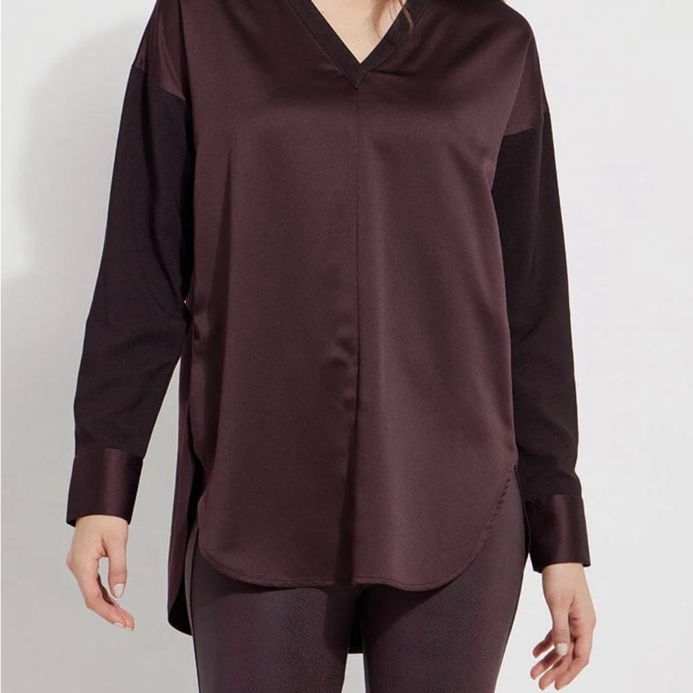 Lava Token Pullover Satin Top